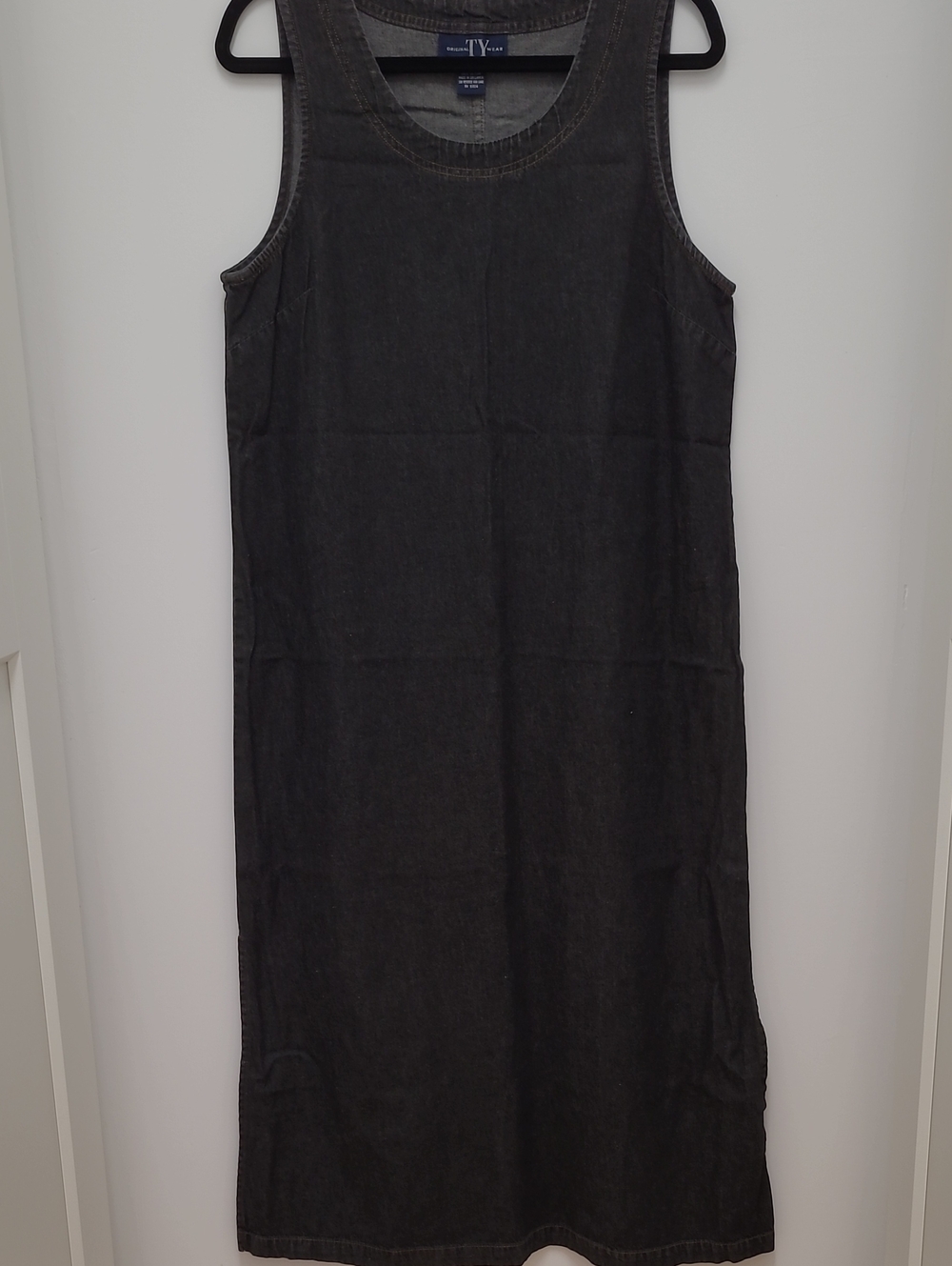 Original TY Wear Black Denim Midi Tank Dress
